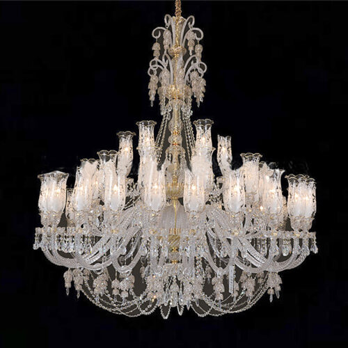 Bohemia Industrial Glass Chandelier 42 lights