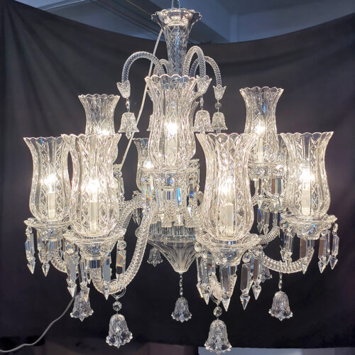 Bohemia Industrial Glass Chandelier 12 Lights