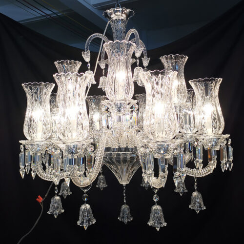 Bohemia Industrial Glass Chandelier 12 Lights