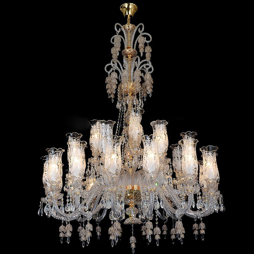 Bohemia Industrial Glass Chandelier 28 lights