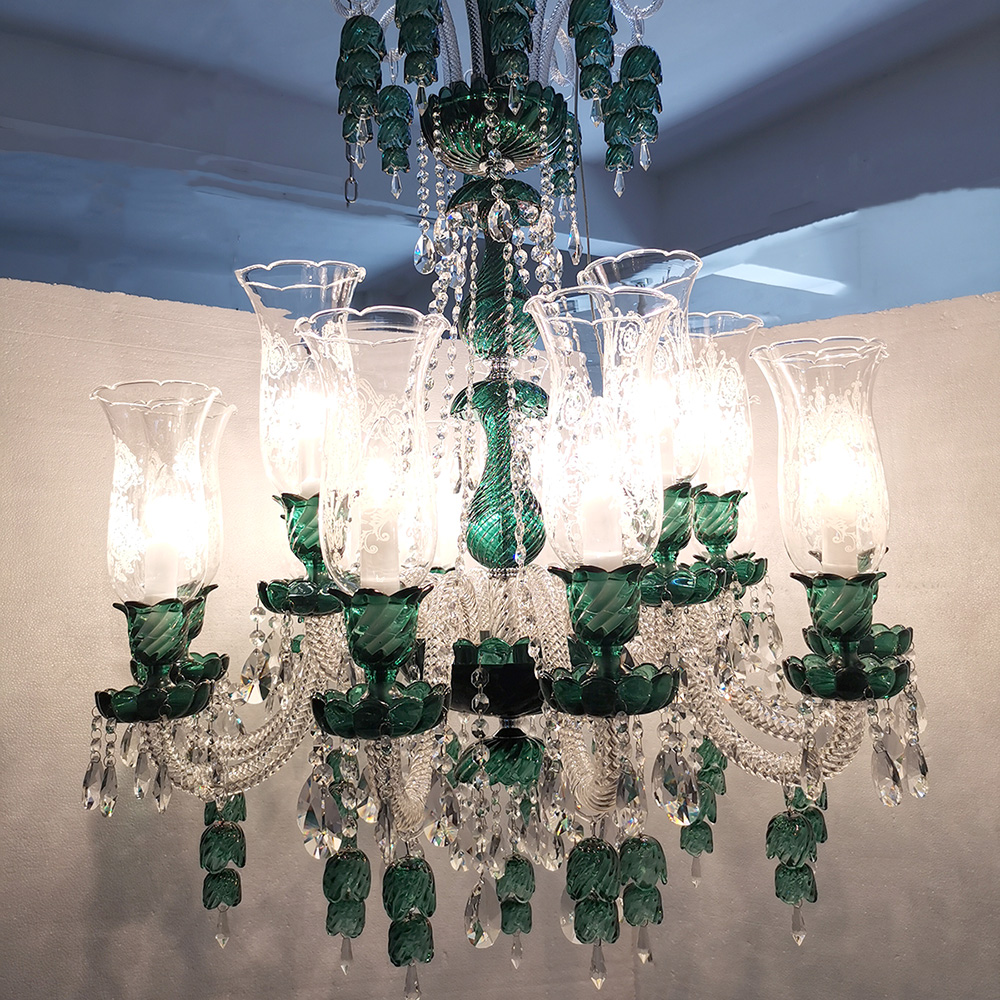 Bohemia Glass Crystal Candle Chandelier 12 Lights