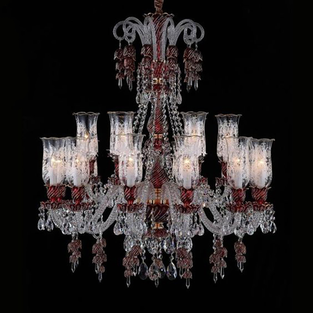 Bohemia Glass Crystal Candle Chandelier 15 Lights