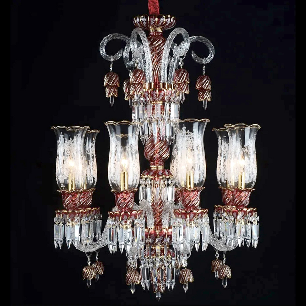 Bohemia Red Crystal Luxury Chandelier