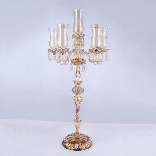 Wedding Crystal Candle Holder Gold