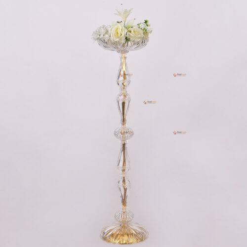 Wedding Decoration Crystal Candelabra Gold