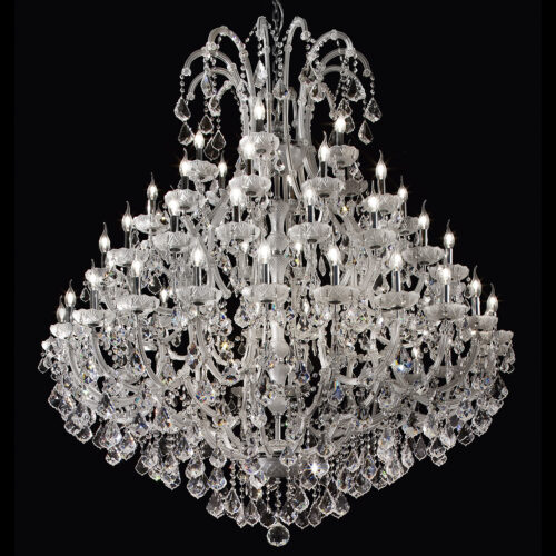 Luxury Large Silver Hanging Crystal Chandelier For Wedding Decoration