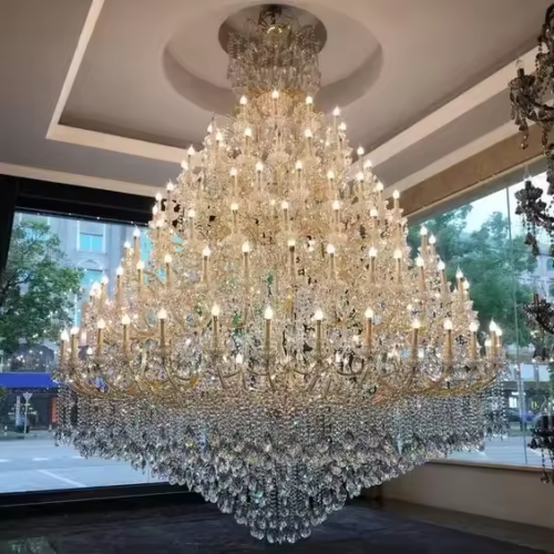 Nordic Style Luxury Large Project K9 Crystal Wedding Chandelier