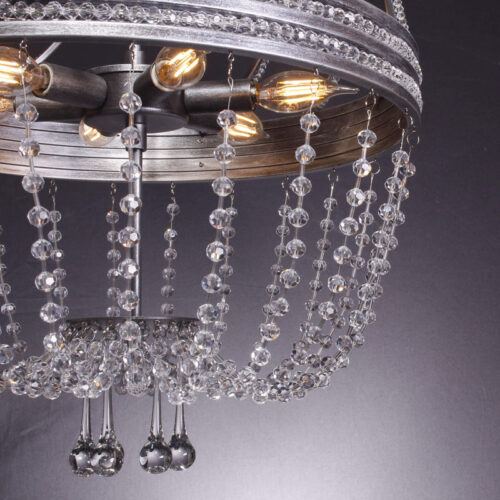 Illuminate your bar area with elegance using a crystal hanging bar light.