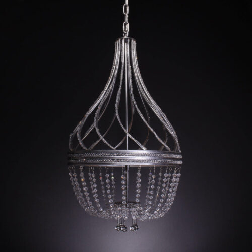 Illuminate your bar area with elegance using a crystal hanging bar light.