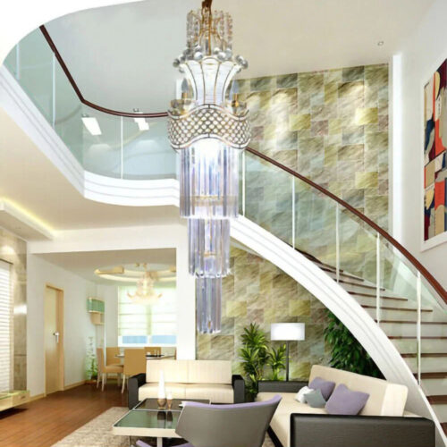 Round Luxury Design E14 Crystal K9 Pendant Light