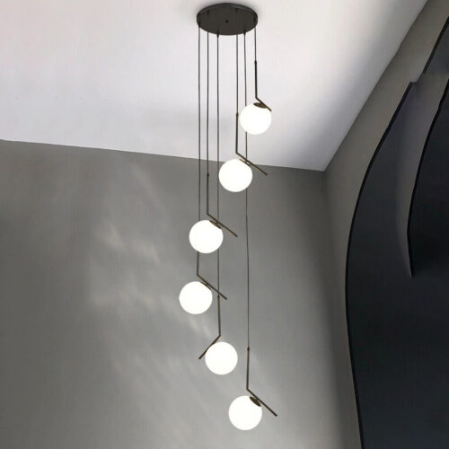 Modern Creative Revolving Staircase Loft Chandelier