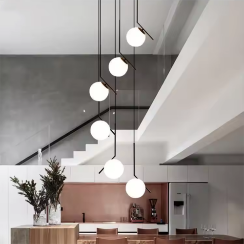 Modern Creative Revolving Staircase Loft Chandelier