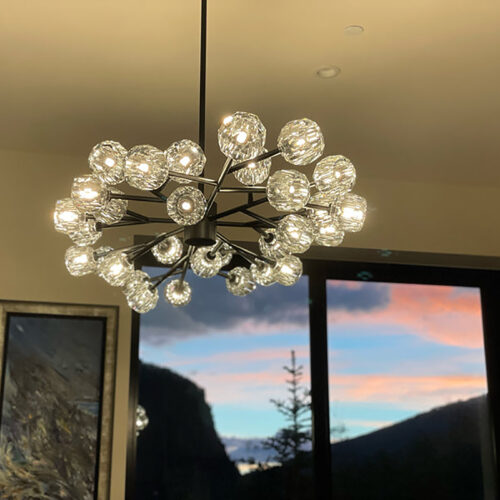 Home Hanging Lamps Kitchen Island LED Chain Chandelier