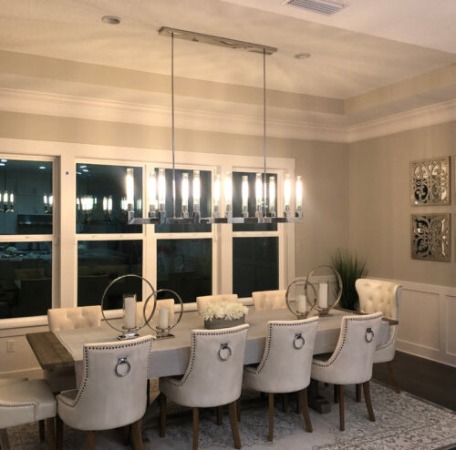 Luxury Nordic Gold LED Modern Chandelier for Kitchen Dining