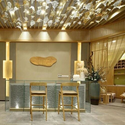 Customized Maple Leaf Hotel Banquet Hall Lighting Fixtures