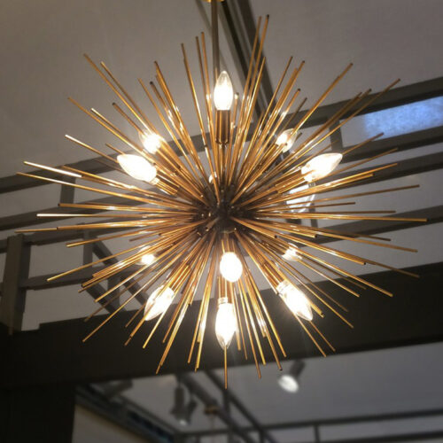 New Golden Dandelion LED Chandelier for Bedroom Home Hotel