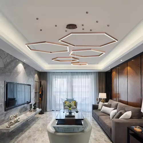 Luxury Metal Aluminum Hanging LED Chandelier Light