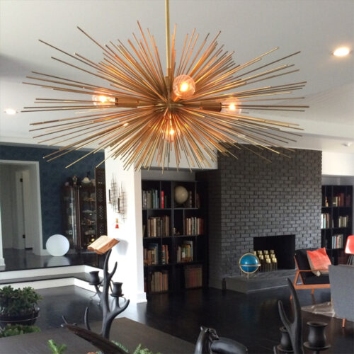 New Golden Dandelion LED Chandelier for Bedroom Home Hotel