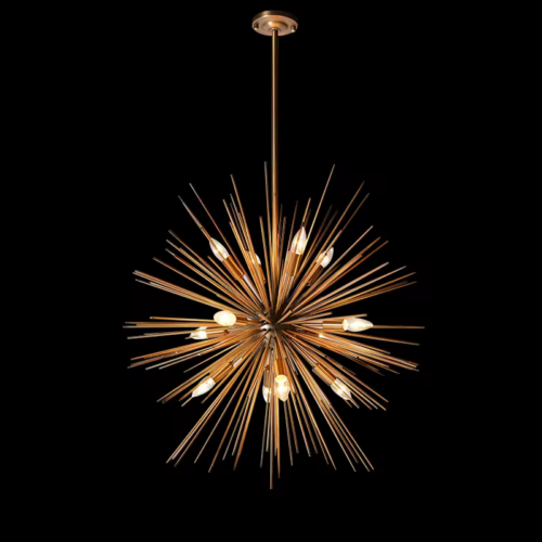 New Golden Dandelion LED Chandelier for Bedroom Home Hotel