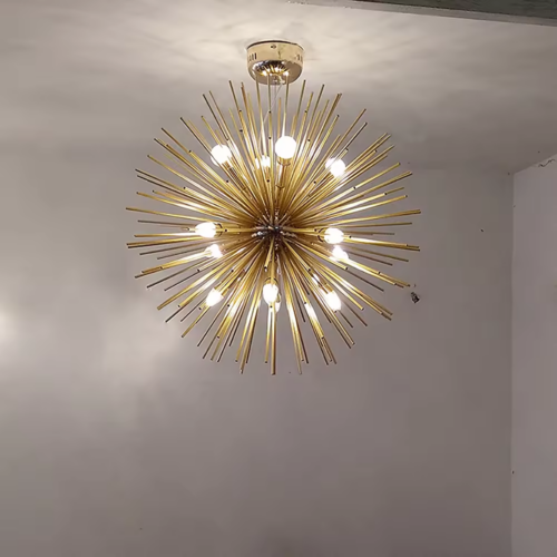 New Golden Dandelion LED Chandelier for Bedroom Home Hotel