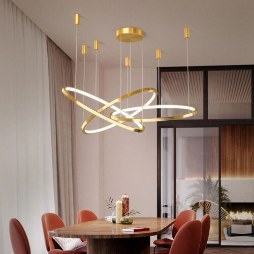 New Design Apartment Villa Minimalist Ring Chandelier