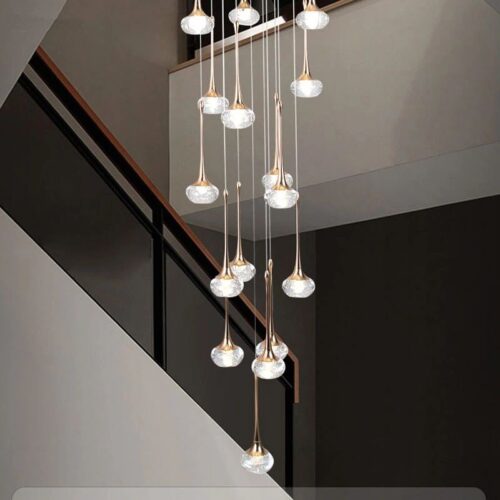 Acrylic Raindrop Duplex Living Room Hanging Pendant Light