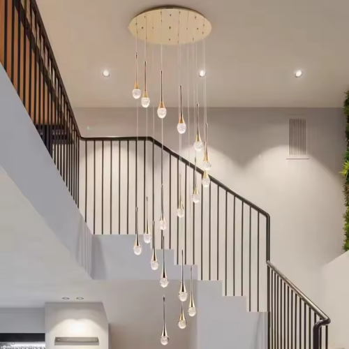 Acrylic Raindrop Duplex Living Room Hanging Pendant Light