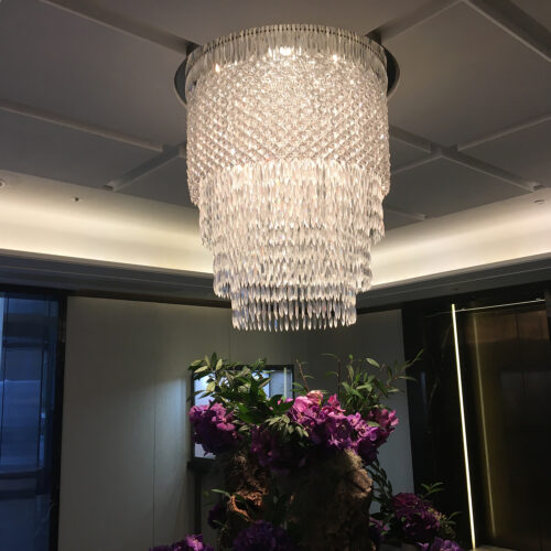 Luxury Ball Crystal Ceiling Light with Chrome Finish