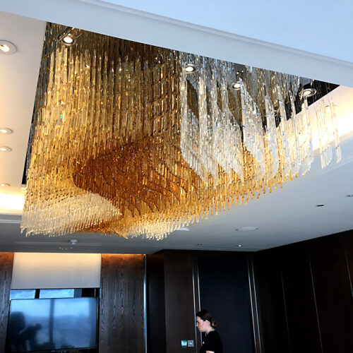 Luxury Ball Crystal Ceiling Light with Chrome Finish