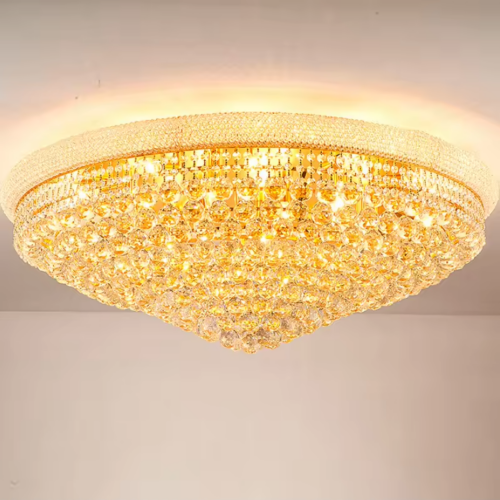 Luxury Ball Crystal Ceiling Light with Chrome Finish