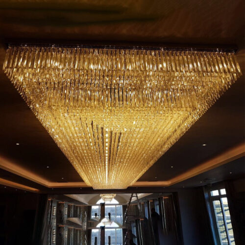 Luxury Ball Crystal Ceiling Light with Chrome Finish