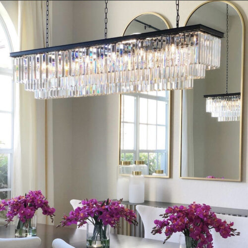 Enhance your dining experience with exquisite K9 crystal lighting.