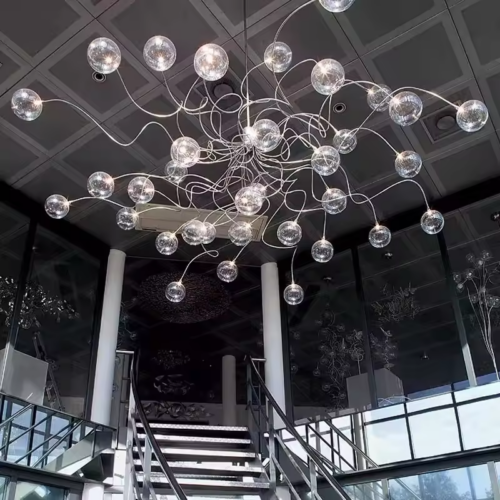 Modern Luxury Smoke Grey Glass Ball Pendant Light