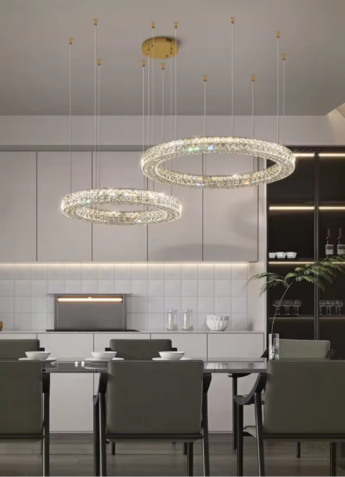 Ring Living Room Crystal Ceiling Chandelier