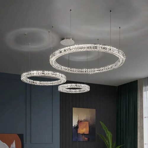 Ring Living Room Crystal Ceiling Chandelier