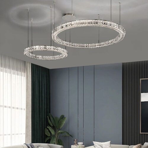 Ring Living Room Crystal Ceiling Chandelier