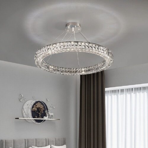 Ring Living Room Crystal Ceiling Chandelier