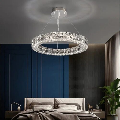 Ring Living Room Crystal Ceiling Chandelier