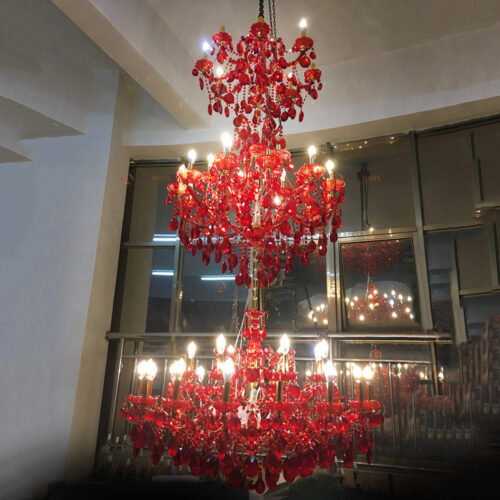 Vintage Luxury Classic Crystal Pendant Light For Hotel Lobby Project