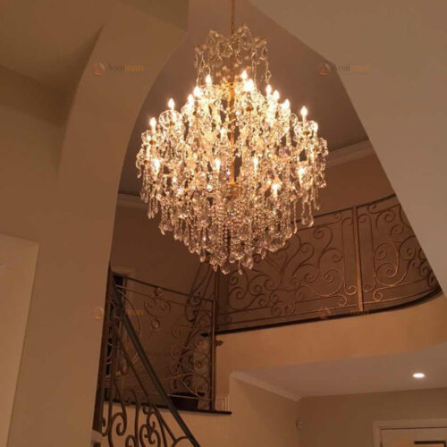 Vintage Luxury Classic Crystal Pendant Light For Hotel Lobby Project