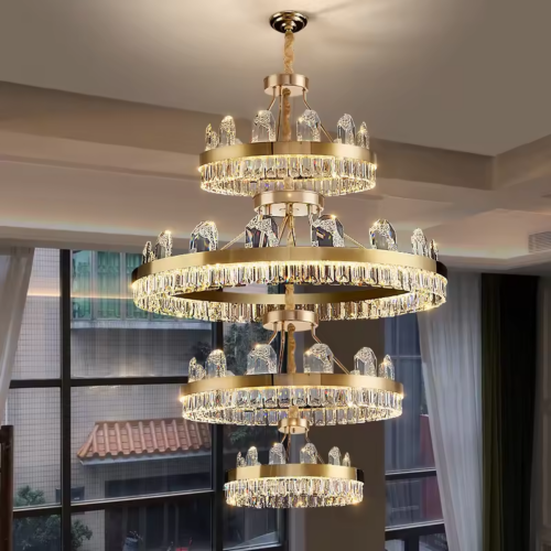 Villa Retest Building Living Room Crystal Chandelier