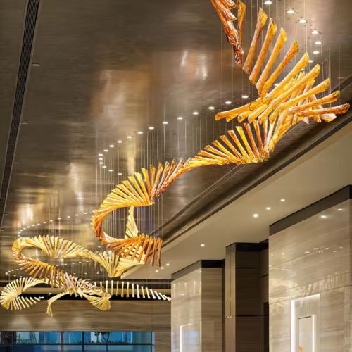 Large Custom Hotel Shopping Mall Corridor Decorative Chandelier