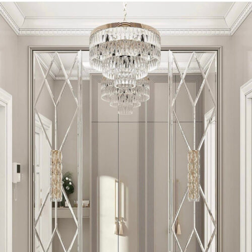 Enhance your indoor space with a luxurious K9 crystal chandelier.