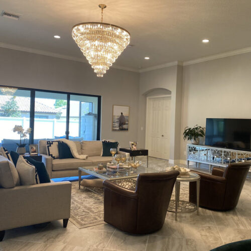 Enhance your indoor space with a luxurious K9 crystal chandelier.