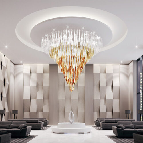 Luxury Crystal Ceiling Light for Foyer and Hotel