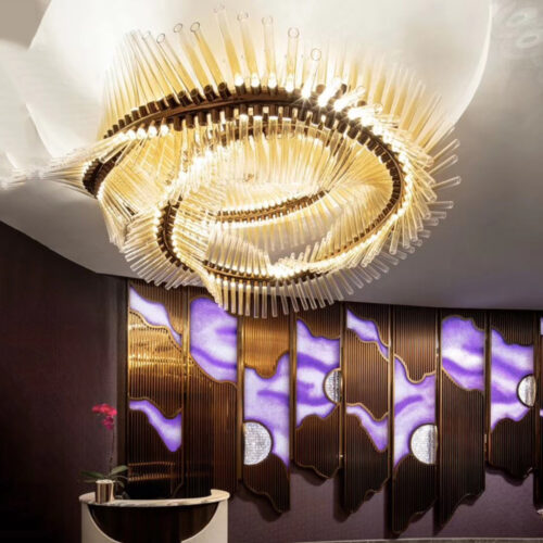 Luxury Crystal Ceiling Light for Foyer and Hotel