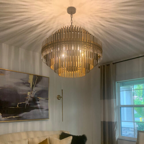 Illuminate your space with our modern gold luxury pendant light.