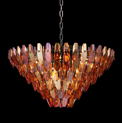 Illuminate your space with a stylish modern Italian crystal chandelier.