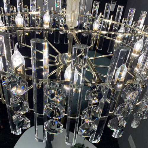 Illuminate your space with a modern luxury K9 crystal chandelier, adding elegance and sophistication to your decor.