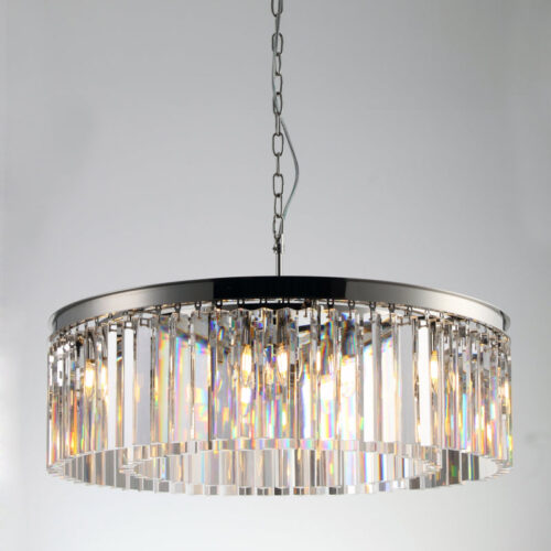 Elevate your living room with our modern luxury crystal chandelier.